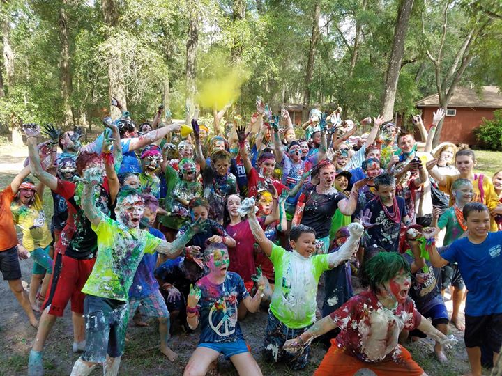 Campers getting creative with paint